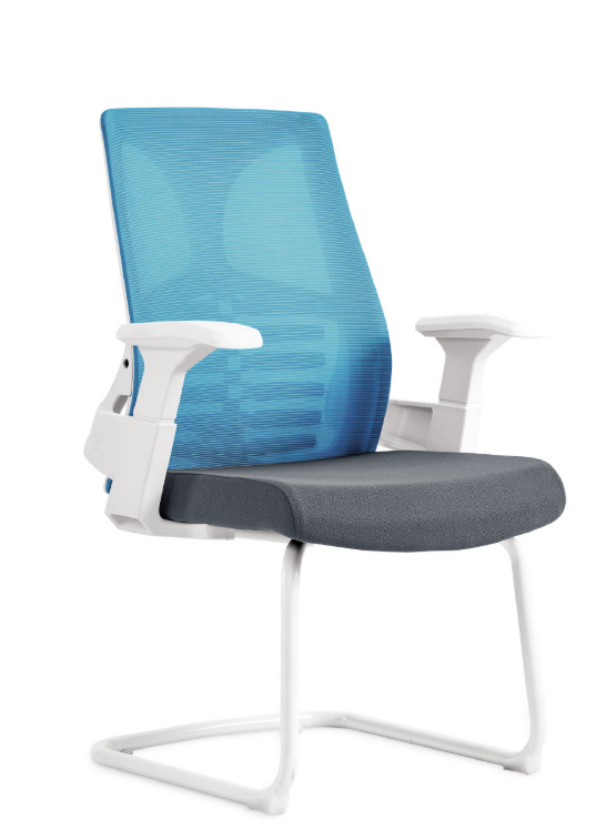 A1665-3 尼可爾洽談椅 白色 布 (坐高45.5cm)(扶手高68cm)