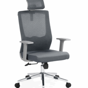 A1666-1列維斯網椅 高背 灰色 布   扶手高62~72cm