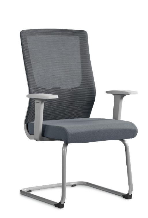 A1666-3列維斯洽談椅 灰色 布   (扶手高65公分，坐高46.5公分)
