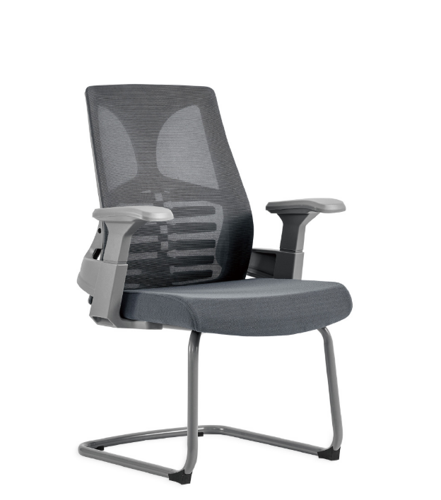 A1665-6 納森洽談椅 灰色 布 扶手高68/坐高45.5cm