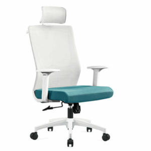 A1666-4 克爾溫網椅 高背 白色 布 扶手高62~72公分