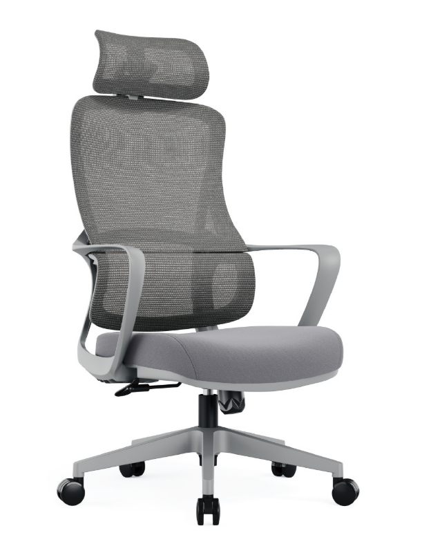 A1667-1 格雷斯人體工學網椅 高背 灰色 布 坐寬50×坐深43坐高45~54cm 扶手高64~73cm