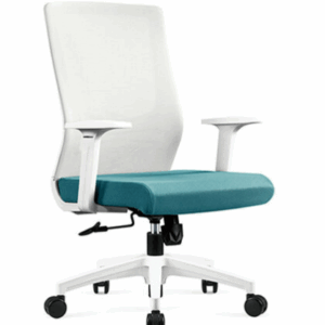 A1666-5 克爾溫網椅 低背 白色 布 扶手高62~72公分