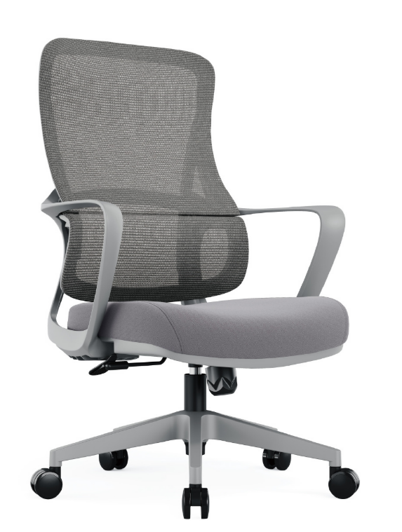 A1667-2格雷斯人體工學網椅 低背 灰色 布   坐寬50×坐深43坐高45~54cm  扶手高64~73cm
