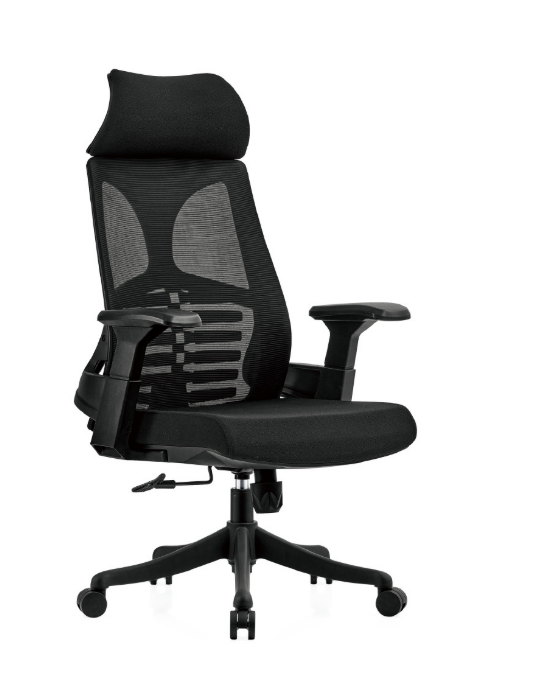 A1668-1 費尼安網椅 黑色 布 扶手高66~76cm