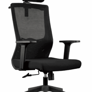 A1668-4列維斯網椅 黑色 布   扶手高62~72公分