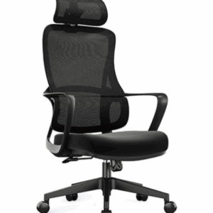 A1669-1 喬治人體工學網椅 高背 黑色 布 扶手高64~73公分