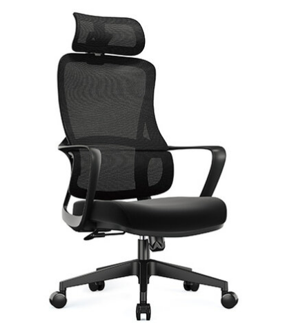 A1669-1 喬治人體工學網椅 高背 黑色 布 扶手高64~73公分