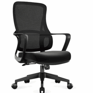 A1699-2 喬治人體工學網椅(低背)(黑色)(布)扶手高64~73公分