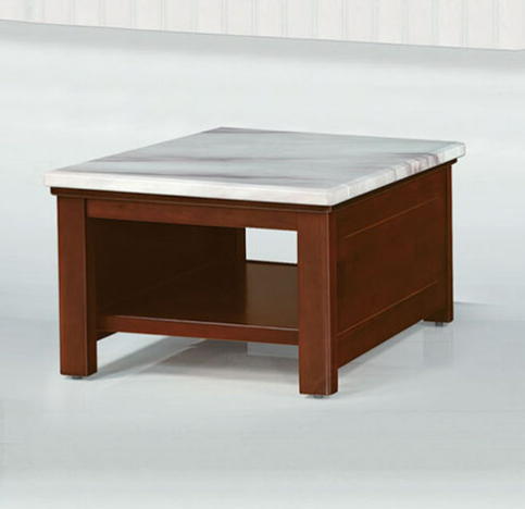 E243-4 168胡桃實木小茶几 雲山水石面