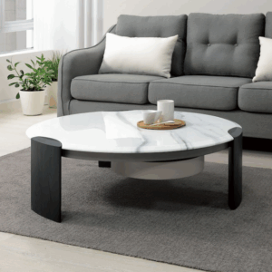 A256-01西維亞石面圓茶几