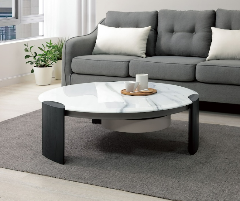 A256-01西維亞石面圓茶几