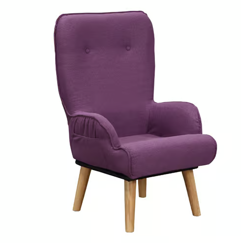 529-3日風紫色休閒旋轉椅 (坐寬39坐深47坐高45cm)(布套不可拆洗)