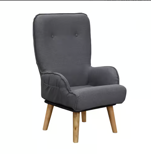 529-4日風灰色休閒旋轉椅 (坐寬39坐深47坐高45cm)(布套不可拆洗)