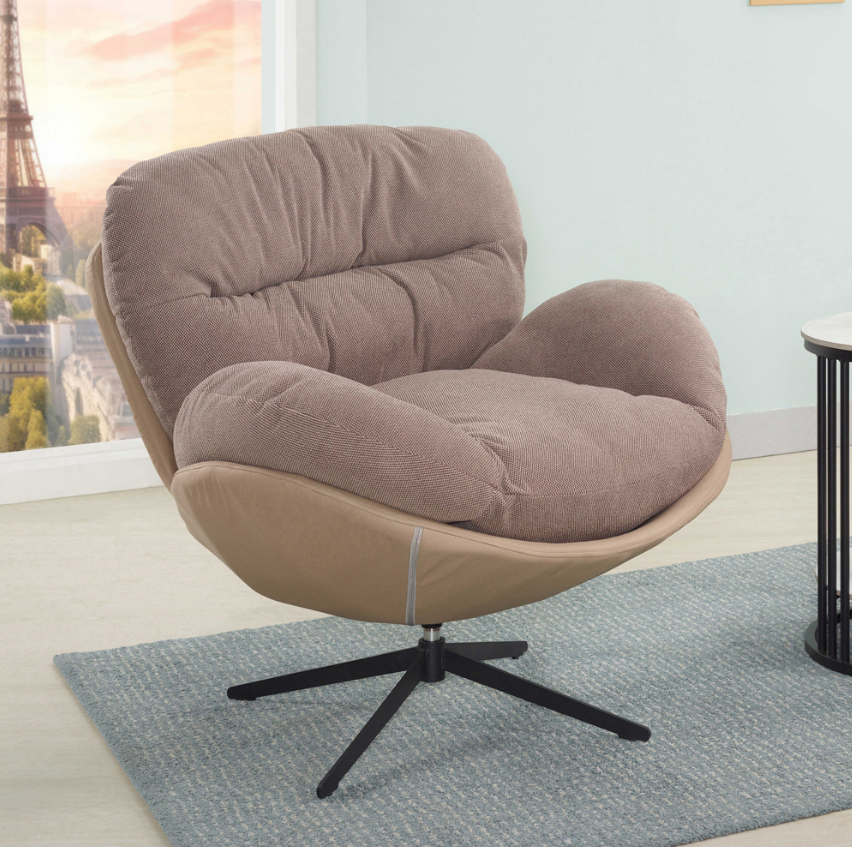 531-2瑪亞深棕色旋轉休閒椅 (坐寬44坐深60坐高54cm)