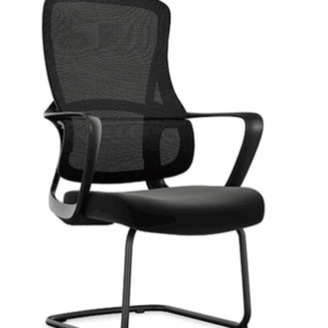 A1669-3喬治人體工學洽談椅 黑色 布   扶手高67.5公分 坐高48公分