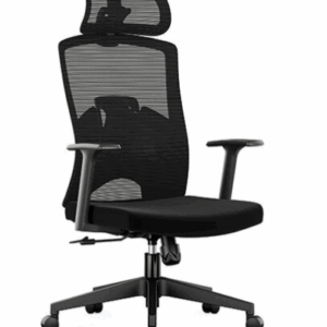 A1669-4 法爾曼網椅 高背 黑色 布 扶手高59~69公分