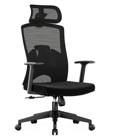 A1669-4 法爾曼網椅 高背 黑色 布 扶手高59~69公分