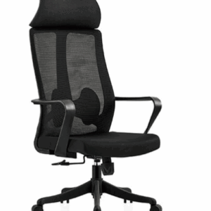 A1671-1 柯爾比網椅 高背 黑色 布 扶手高61~71公分