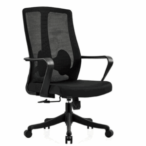 A1671-2 柯爾比網椅 低背 黑色 布 扶手高61~71公分