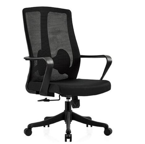 A1671-2 柯爾比網椅 低背 黑色 布 扶手高61~71公分