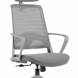 A1672-1 德魯網椅 高背 灰色 布 扶手高62~72公分