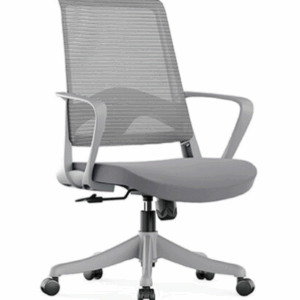 A1672-2德魯網椅 低背 灰色 布   扶手高62~72公分