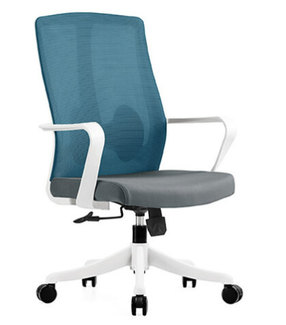 A1673-2 麗貝卡網椅 低背 白色 布 扶手高61~71公分