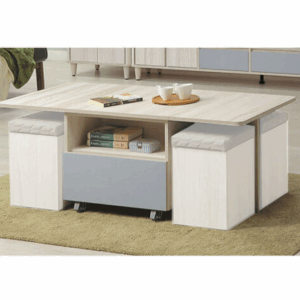 E248-5 詩格恩4尺拉合大茶几 ⊙不含椅、