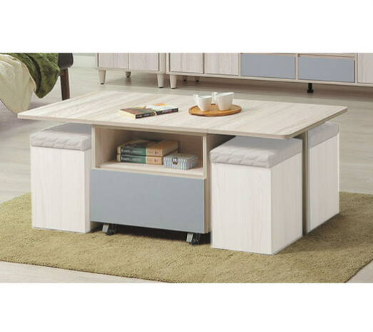 E248-5 詩格恩4尺拉合大茶几 ⊙不含椅、