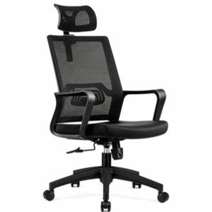 A1674-1 丹泰網椅 高背 黑色 布扶手高61.5~71.5公分