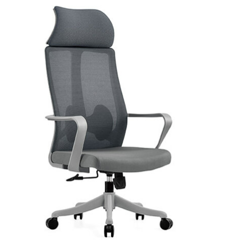 A1673-4 諾瑪網椅 高背 灰色 布 扶手高61~71公分