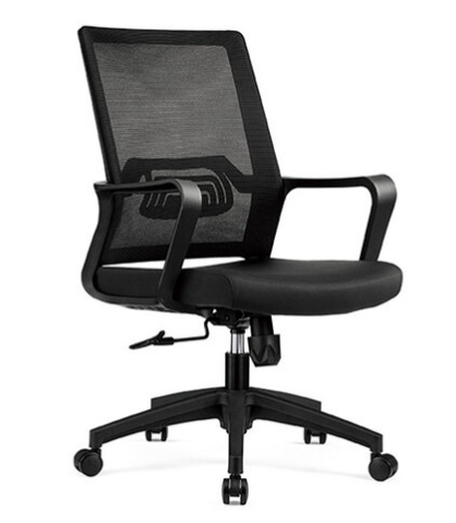 A1674-2 丹泰網椅 低背 黑色 布扶手高61.5~71.5公分