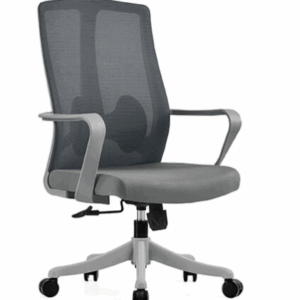 A1673-5 諾瑪網椅 低背 灰色 布 扶手高61~71公分