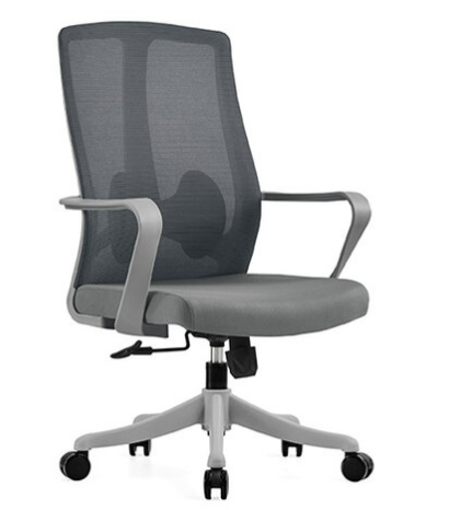 A1673-5 諾瑪網椅 低背 灰色 布 扶手高61~71公分