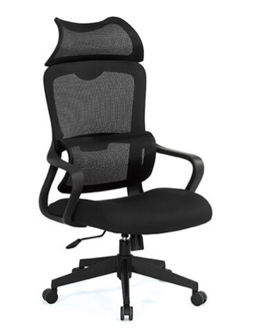 A1675-1克羅蒂人體工學網椅(高背)(黑色)(布)扶手高60~68公分