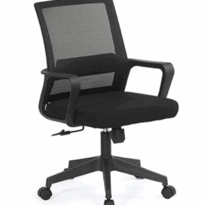 A1674-5 琳達網椅 黑色 布 扶手高60.5~70.5公分