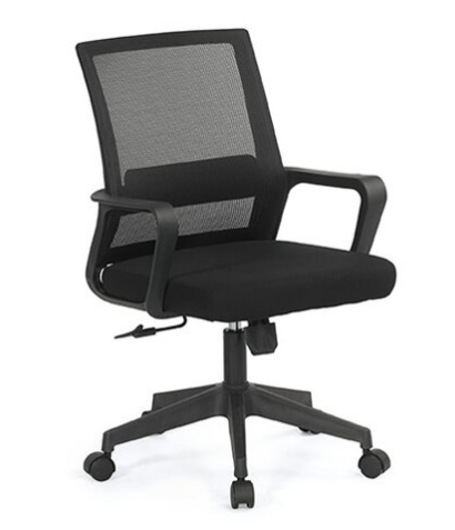 A1674-5 琳達網椅 黑色 布 扶手高60.5~70.5公分