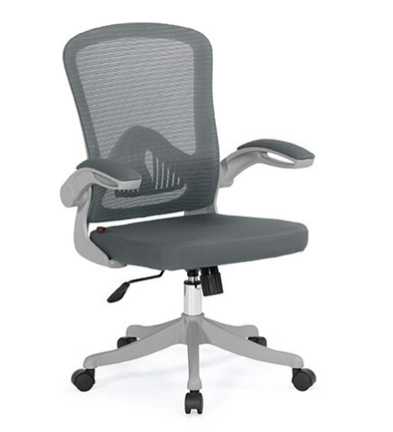 A1675-4 辛西亞網椅 中背 灰色 布 扶手高64~72公分