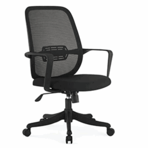 A1675-5 蒂娜網椅 中背 黑色 布 扶手高65.5~73.5公分