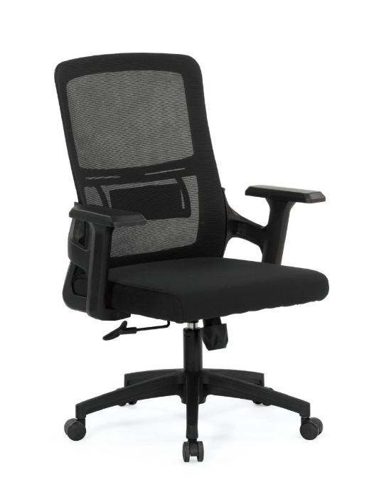 A1676-4 阿曼達網椅 黑色 布 (扶手高61~70公分)