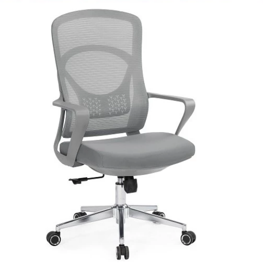 A1677-2 喬納森網椅 灰色 布 扶手高67~77公分