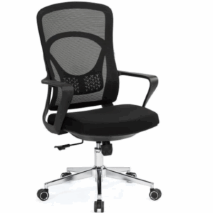 A1677-4 喬納森網椅 黑色 布 扶手高67~77公分