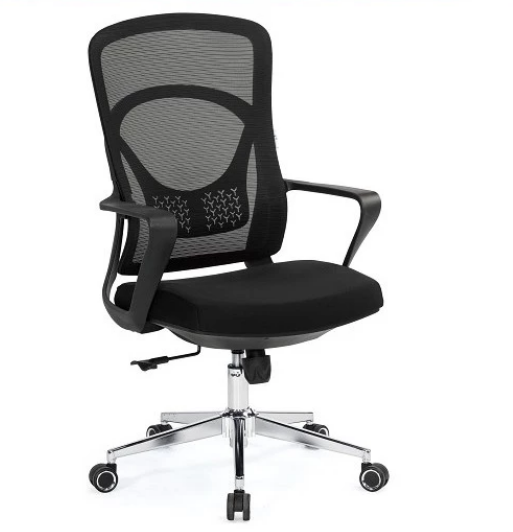 A1677-4 喬納森網椅 黑色 布 扶手高67~77公分