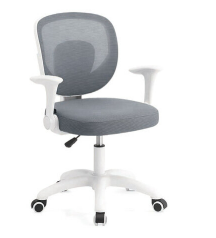 A1678-3 查麗安網椅 白色 灰布 扶手高57~69公分