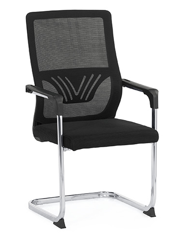 A1680-1 艾麗斯洽談椅 黑色 布 扶手高64.5公分 坐高46公分