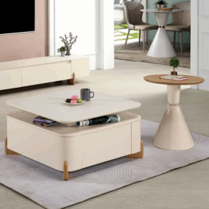 558-3東煌二抽玻璃組合茶几 全組 (方几兩面單抽皆可開.恕不拆賣)