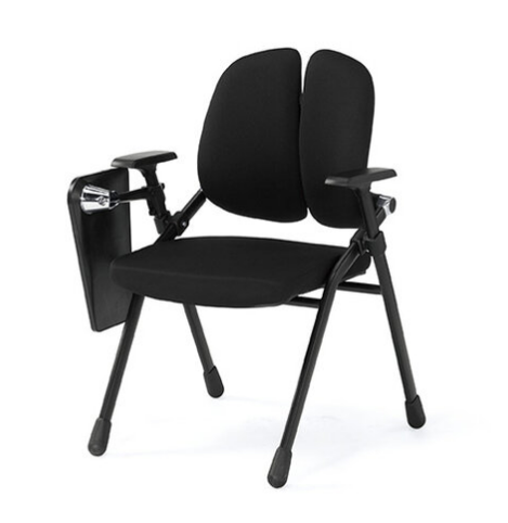 A1681-1哈麗德培訓椅 黑色 布 附寫字板  扶手高65公分 坐高43公分