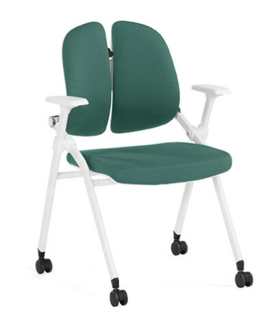 A1681-2 漢娜培訓椅 白色 綠布 附滑輪 扶手高65公分 坐高44.5公分