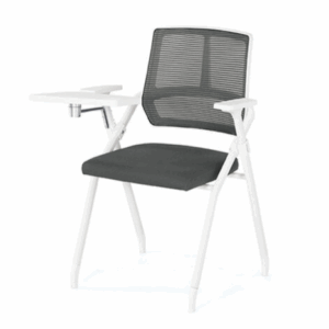 A1682-2 荷普培訓椅 白色 布 附寫字板 扶手高69公分 坐高46.5公分